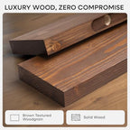 Homeforia 18 Inch Floating Shelves, High-End Solid Pine Wood, Set of 4 - Image 3