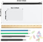 Marspark 500 Pcs 100 Pcs Zip Envelope Poly Clear Pencil Pouch, Black - Image 2