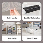 IRIS USA 6-Pack 13 Quart Storage Bins with Lids, Clear - Image 4