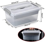 BTSKY Stack & Carry Box, Clear Plastic Storage Container Stackable Home Utility Box with Removable Tray Multi-Purpose Storage Bin for Organizing Stationery, Sewing, Art Craft Supplies(Grey) - Image 3
