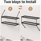 KES 2-Tier Wall Pot Rack, 30-Inch, 100 Lbs Load, Heavy-Duty, Matte Black - Image 5