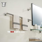 JQK Bath Towel Bar, 27 Inch 304 Stainless Steel Thicken 0.8mm Towel Rack Bathroom, Towel Holder Brushed Finished Wall Mount, Useable Length 24 Inch, TB110L24-BN - Image 4