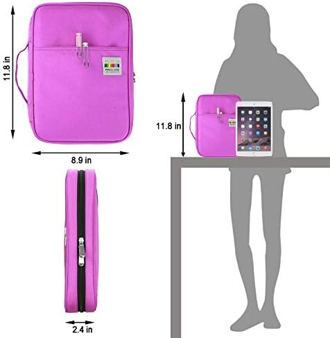 YOUSHARES 166 Slots Colored Pencil Case, 110 Slots Gel Pens fo Coloring Case Organizer, Handy Multilayer Color Pencil Holder for Glitter Gel Pens, Refills, Colored Pencils for Adults & Artist (Purple) - Image 6