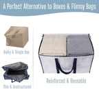 VENO 10 Pack Heavy Duty Moving Bags, Extra Large Storage Bags with Reinforced Handles & Strong Zippers, Foldable & Reusable Moving Box Alternative for Clothes & Dorm Storage - Image 5