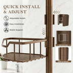 Corner Shower Caddy Tension Pole, Bathroom Organizer for Renters - Image 3