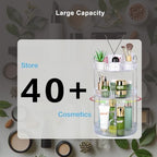 360 Rotating Makeup Organizer, 3 Tier Large Capacity Lazy Susan Bathroom Counter Organizer, Skincare Organizers, Spinning Perfume Organizer & Vanity Organizer Countertop (Silver Clear, 3 Tier) - Image 5