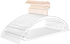 MIZGI Clear Hangers 50 Pack, Patented Rounded Shoulder Acrylic Hangers by MIZGI