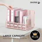 DALTACK 5-Slot Magazine File Holder, Metal Binder Holder, Pink - Image 2