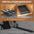 Seinloes 4 Pack Expandable (9"-14") Pull Out Cabinet Organizer 21" Deep With Raising Pad for Framed Cabinets,Upgrade 3 Slide Rails Slide Out Drawers,No Drill Roll Out Shelves Adhesive,Black - Image 6