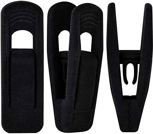 TOFIIGREM Black Velvet Hanger Clips (60-Pack), Strong Finger Clips for Velvet Hangers, Skirt Hanger Clips Fit for Flocking Hangers by TOFIIGREM