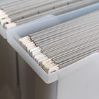 IRIS USA 6-Pack Small Desktop File Box with Open Lid, Clear - Image 7