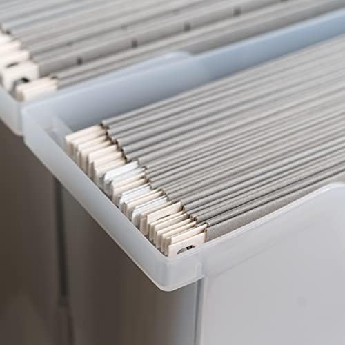 IRIS USA 6-Pack Small Desktop File Box with Open Lid, Clear - Image 7