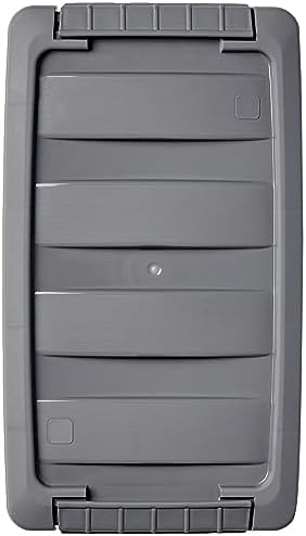 Amazon Basics Plastic Storage Containers with Secure Latching Lids, Stackable Organization Bins, Clear/Grey, 5 Quart, Set of 10 - Image 3