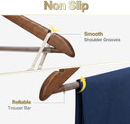 HOUSE DAY Premium Wooden Hangers 150 Pack, 17.5" Smooth Wood Hangers - Image 5