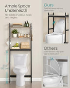 SONGMICS 3-Tier Bamboo Over The Toilet Storage, Adjustable Shelf, 66.9''H - Image 6