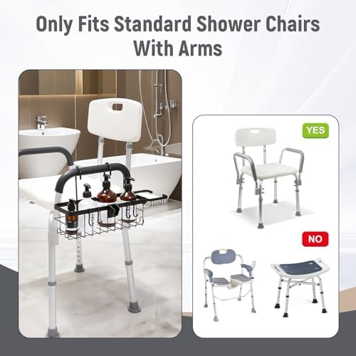 TYYIHUA Shower Caddy Basket Hanging on Shower Chair Arms - Image 4