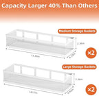 Spice Rack Wall Mounted, 4 Pack Pantry Door Organizer & Hanging Storage Baskets Organizer Wall Mount, Large Capacity Metal Spice Shelf for Kitchen Cabinet, Bathroom, Shower, Home Decor, Modern Design - Image 4