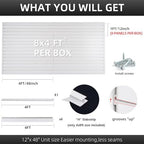 FRAYSCENT Slat Wall Paneling Garage Slat Wall Storage Systems Slatwall Panels Power Tool Organizer Wall Mount, PVC Garage Storage & Organization Products Slate Board (White, 4ft x 8ft) - Image 3