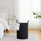 VIPOSCO 58L Tall Woven Laundry Basket Hamper, Black - Image 4