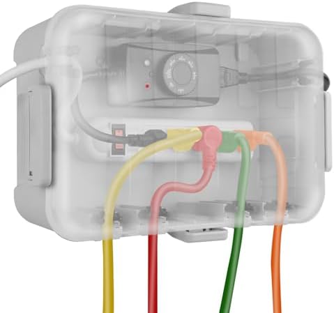 Flemoon Large IP54 Waterproof Outdoor Electrical Box with Transparent Lid by FLEMOON
