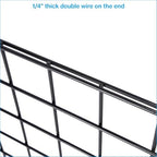 SSWBasics 2' x 4' Wire Grid Panel in Sleek Black - Sturdy Black Grid Wall Panels - Versatile Wire Gridwall Panel for Retail Display, Home Organization, and Wall Panel Decoration - Durable and Stable - Image 2