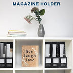 Glenmal 12 Pack Magazine File Holder Organizers Vertical Desk, Black - Image 6