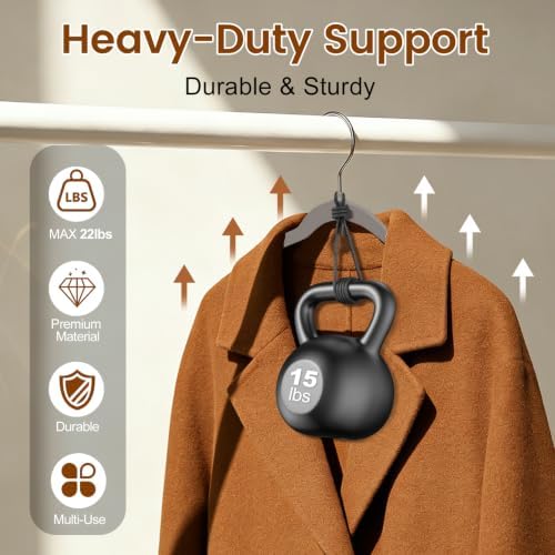 Velvet Shirt Hangers 50 Pack, No Shoulder Bumps for Clothes (Grey) - Image 4