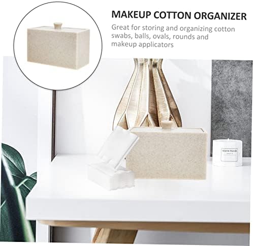 MAGICLULU Cotton Swabs Holder with Detachable Divider Compartment Makeup Organizer for Cotton Pads and Swabs Easy to Clean Dustproof Storage for Countertop and Bathroom Use - Image 7