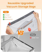Vacuum Seal Bags for Clothing Travel with Rechargeable Cordless Pump, 15 Pack Compression Space Saver Bags for Packing, Luggage and Seasonal Storage - Image 4
