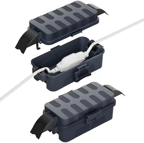 Flemoon Small Outdoor Electrical Box, IP55 Waterproof Extension Cord Cover by FLEMOON