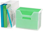IRIS USA 6-Pack Medium Desktop File Box with Open Lid, Clear - Image 6