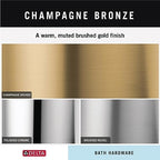 Delta Hand Towel Holder | Square Champagne Bronze Ring for Hanging Towels in Kitchen, Bathroom | Trinsic Accessories (Pack of 3) - Image 4