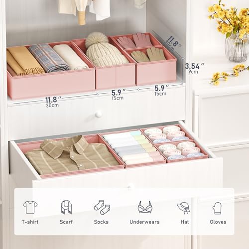 DIMJ Drawer Organizer Clothes 30 Pack - Foldable Baby Organizers and Storage Dresser Organizer for Bedroom, Closet Nursery Organization Dresser Dividers for underwear, Sock, Bra, Belt, Tie - Image 3