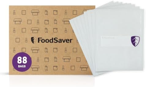 FoodSaver Heavy Duty Quart Vacuum Seal Bags, 88 Count 8" x 11" BPA-Free Freezer Bags, 30% Thicker for Food Storage, Sous Vide, and Meal Prep by FoodSaver