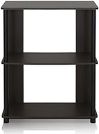 Furinno JAYA Simple Design 3-Tier Bookcase / Bookshelf / Display Rack, Plastic Tubes, Walnut - Image 6