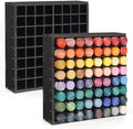 Krafetto 2 Pack 64-Grid Paint Organizer for 2 Oz Bottles, Wall Mount, Black by Krafetto