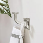 SAILING 3 Pack Coat Hooks - Brushed Nickel Robe Hooks Decorative Wall Hooks for Bathroom Bedroom Kitchen Towel Robe Clothes Cabinet Closet Bathroom Hardware - Image 4