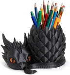 3D Printed Dragon Pencil Holder for Desk, Removable Dragon Egg Pen Holder, Cute Pencil Cup Desk Organizer for Pens, Pencils, Paper Clips, Makeup Brushes, Fantasy Desk Decor Gift for Kids by LehuoMaker3DPrintedStudio