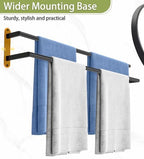 Double Towel Bar 32 Inch, Towel Racks for Bathroom, Wall Mount Bathroom Towel Holder, Stainless Steel Bathroom Towel Rack, Towel Rod Double Towel Hanger(Matte Black) - Image 2