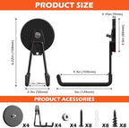4 PCS Large Strong Magnetic Hooks Heavy Duty, 3.5in Ndfeb Magnet with Hooks, Heavy Duty Storage Utility Magnetic Holder, Magnetic Storage Hooks with Anti-Slip Coating for Indoor Outdoor Garage Hanging - Image 2