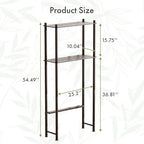 AmazerBath Bamboo Over The Toilet Storage Shelf, 2-Tier Over Toilet Bathroom Organizer Rack, Bathroom Shelves Over Toilet Space Saver, Espresso - Image 2