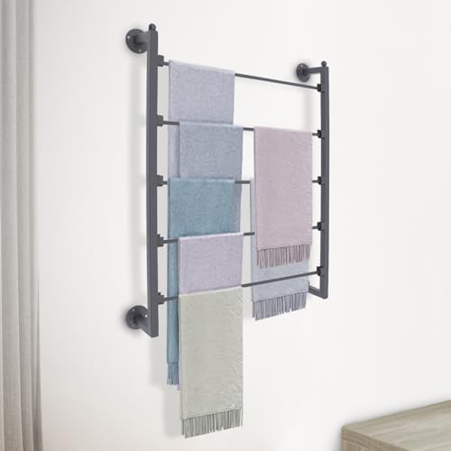 Wall Mount Display Rack Towels Holder Scarf Display Stand Bathroom Hanging Shelf - Image 6