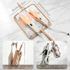 Hair Tools Travel Bag 5-Piece Set with Heat Resistant Mat Insulated Pouch and 2 Cord Straps, Large Fabric Organizer for Hot Brush Curling Iron Flat Iron Hair Dryer, Available in Camel - Image 5