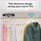 30 Pack White Velvet Hangers, Ultra Slim Non-Slip Felt Coat Suit Hangers with Space Saving 360° Swivel Hook, Modern Clean Look for Closet Organization - Image 3