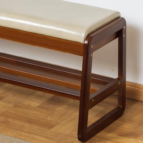 SOBIBO Solid Wood Shoe Rack Bench with Flip-Top Storage, Gray, 39.4" - Image 5