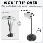Black Toilet Paper Holder Stand Stainless Steel & Stable Weight Base - Image 6