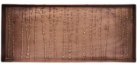 HF by LT Birch Forest Pattern Metal Boot Storage Tray, 30 x 13 inches, Antique Copper Finish by HFbyLT