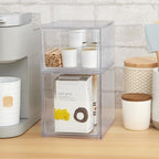 STORi Audrey Stackable Clear Bin Plastic Organizer Drawers | 2 Piece Set | Organize Cosmetics and Beauty Supplies on a Vanity | Made in USA - Image 5