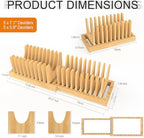 Bamboo Pots and Pans Organizer Under Cabinet, Adjustable Pot Lid Organizer - Image 2