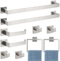 VELIMAX Brushed Nickel Towel Bar, SUS304 Stainless Steel Bathroom Hardware Set, Towel Racks for Bathroom Wall Mounted, 24-Inches by VELIMAX